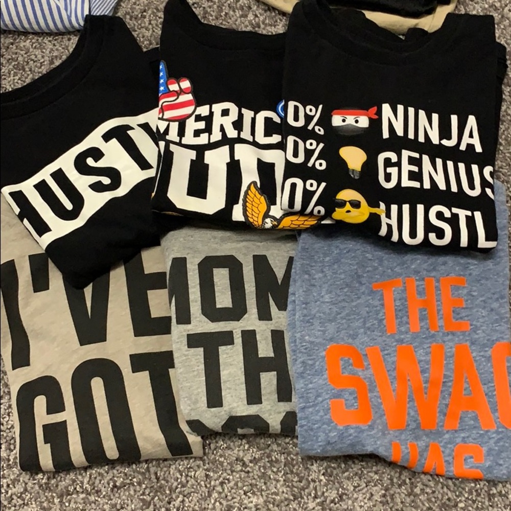 Lot of 6 Childrens Place tees Lil boys size s 5/6